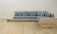 The Muir Sectional - Performance Stonewashed Linen Chambray