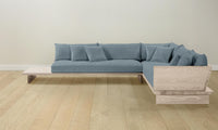 The Muir Sectional - Performance Stonewashed Linen Chambray