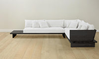 The Muir Sectional - Performance Linen Weave Pure White