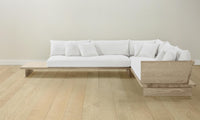 The Muir Sectional - Performance Linen Weave Pure White