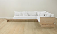 The Muir Sectional - Performance Linen Weave Pure White