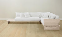 The Muir Sectional - Performance Linen Weave Pure White