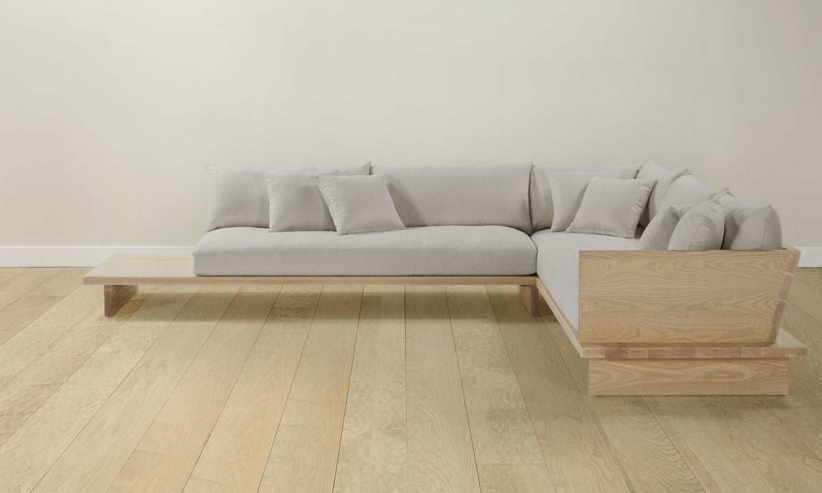 The Muir Sectional - Performance Linen Weave Beige