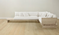 The Muir Sectional - Performance Linen Weave Flour