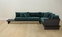 The Muir Sectional - Performance Velvet Emerald