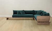 The Muir Sectional - Performance Velvet Emerald