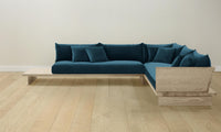 The Muir Sectional - Performance Velvet Lagoon