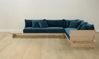 The Muir Sectional - Performance Velvet Lagoon