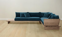 The Muir Sectional - Performance Velvet Lagoon