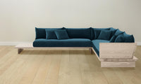 The Muir Sectional - Performance Velvet Lagoon