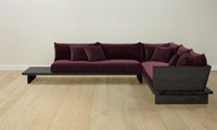 The Muir Sectional - Performance Velvet Merlot