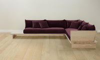 The Muir Sectional - Performance Velvet Merlot