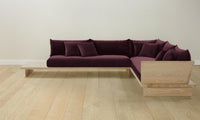 The Muir Sectional - Performance Velvet Merlot