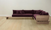 The Muir Sectional - Performance Velvet Merlot