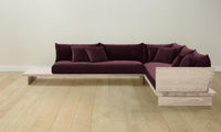 The Muir Sectional - Performance Velvet Merlot