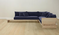 The Muir Sectional - Performance Velvet Midnight