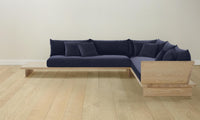 The Muir Sectional - Performance Velvet Midnight