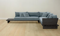 The Muir Sectional - Performance Velvet Sky