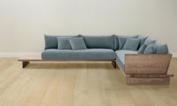 The Muir Sectional - Performance Velvet Sky