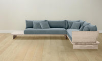 The Muir Sectional - Performance Velvet Sky