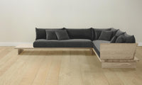 The Muir Sectional - Performance Velvet Slate