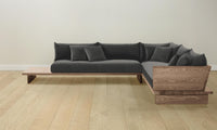 The Muir Sectional - Performance Velvet Slate