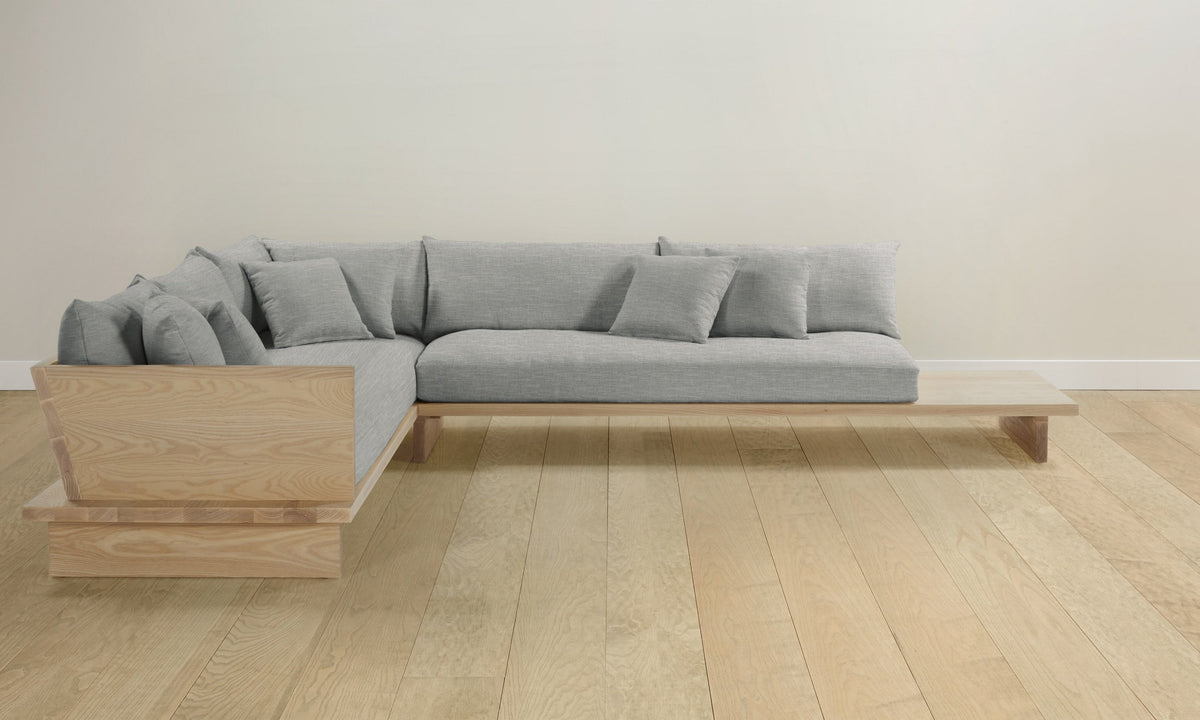 The Muir Sectional - Performance Woven Chenille Rain