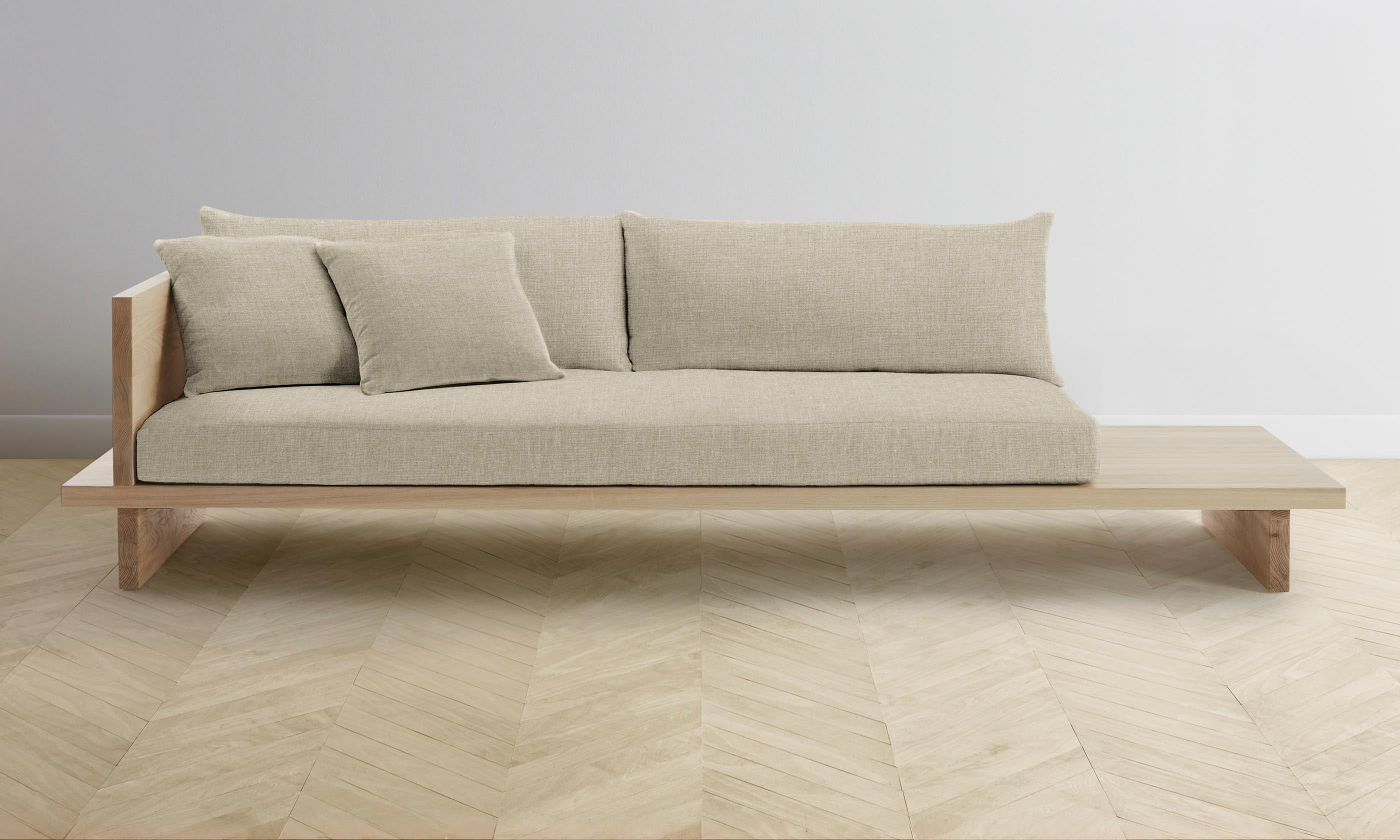 The Muir Sofa - Heritage Belgian Linen Alder – Maiden Home