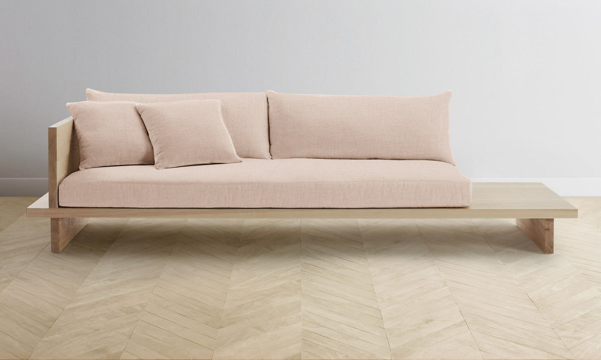 The Muir Sofa - Heritage Belgian Linen Petal