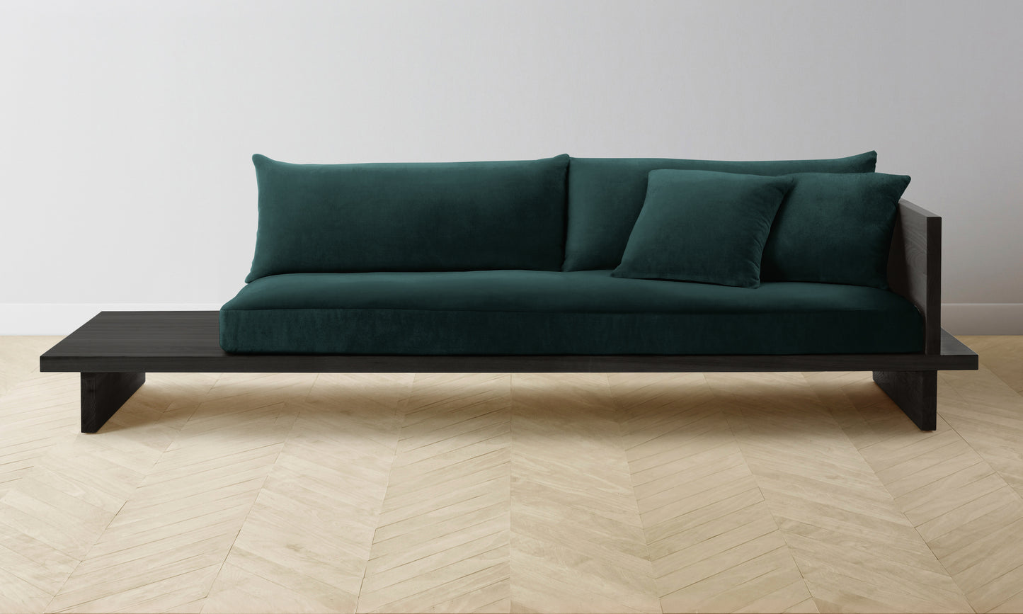 The Muir Sofa - Performance Velvet Emerald