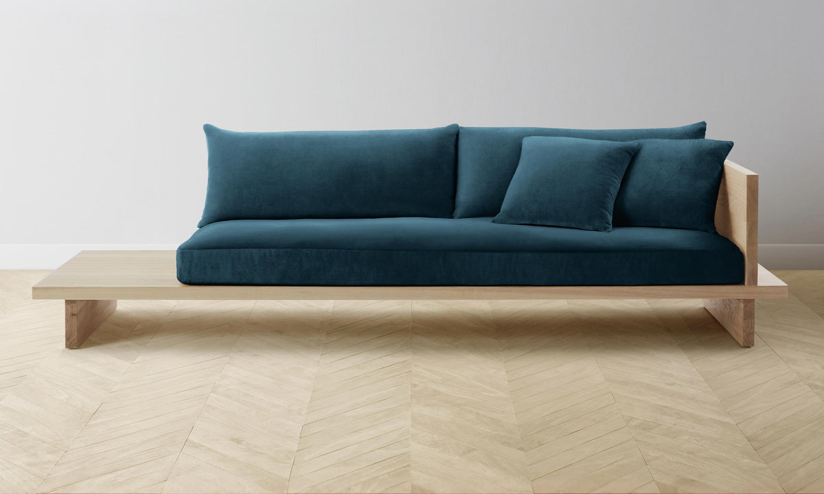 The Muir Sofa - Performance Velvet Lagoon