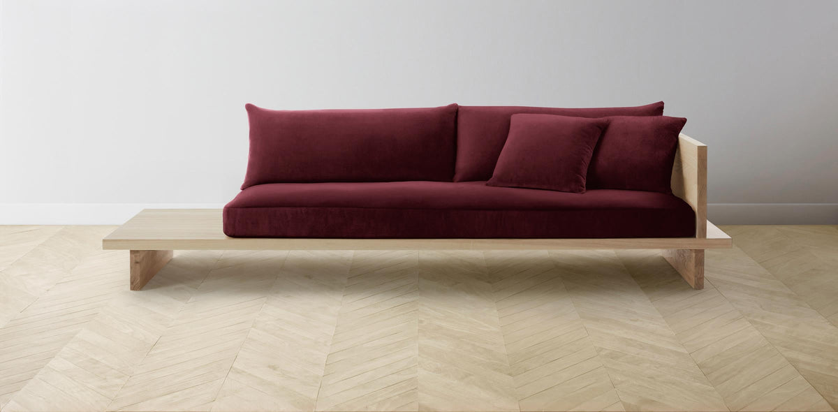 The Muir Sofa - Performance Velvet Merlot