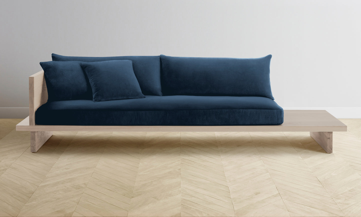 The Muir Sofa - Performance Velvet Sapphire