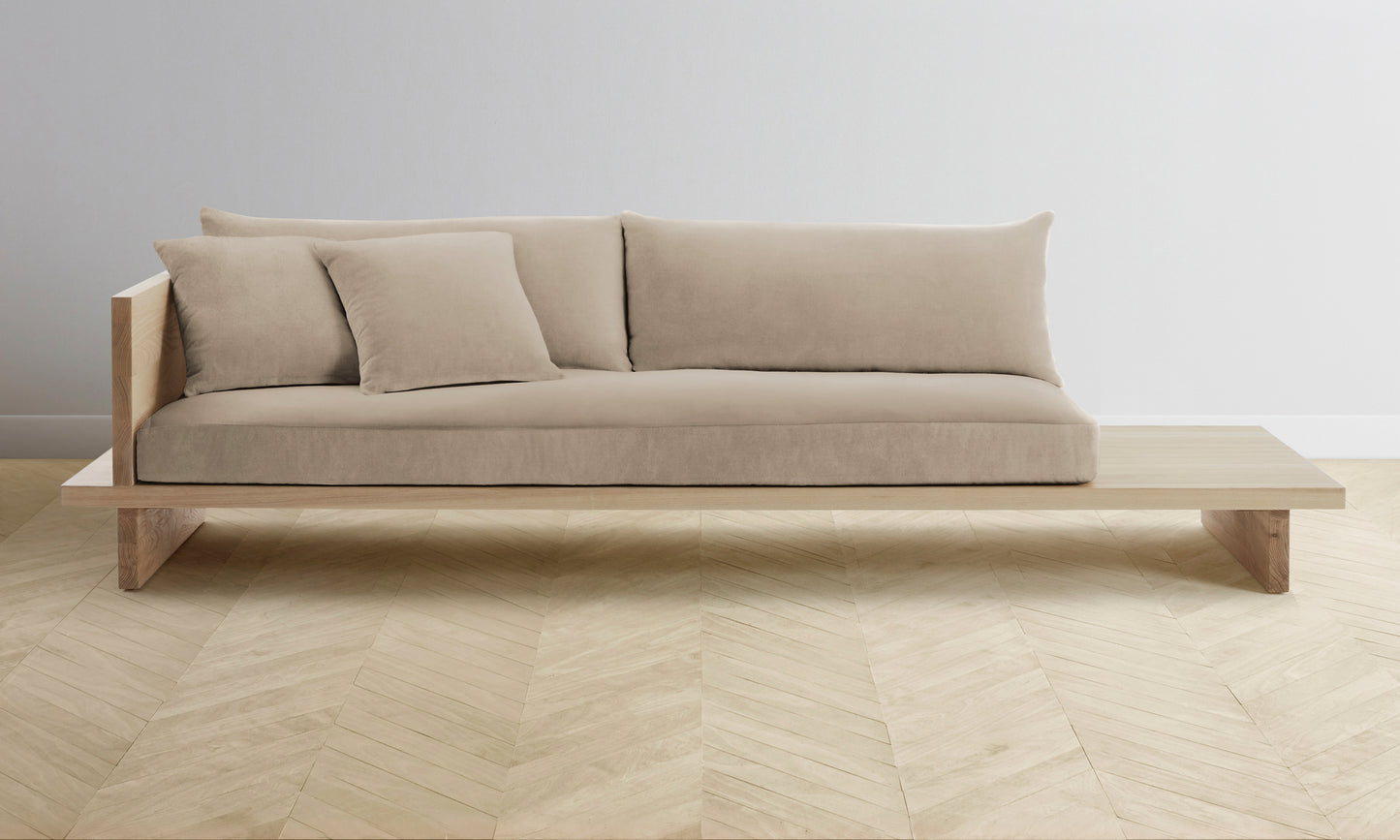 The Muir Sofa - Performance Velvet Taupe