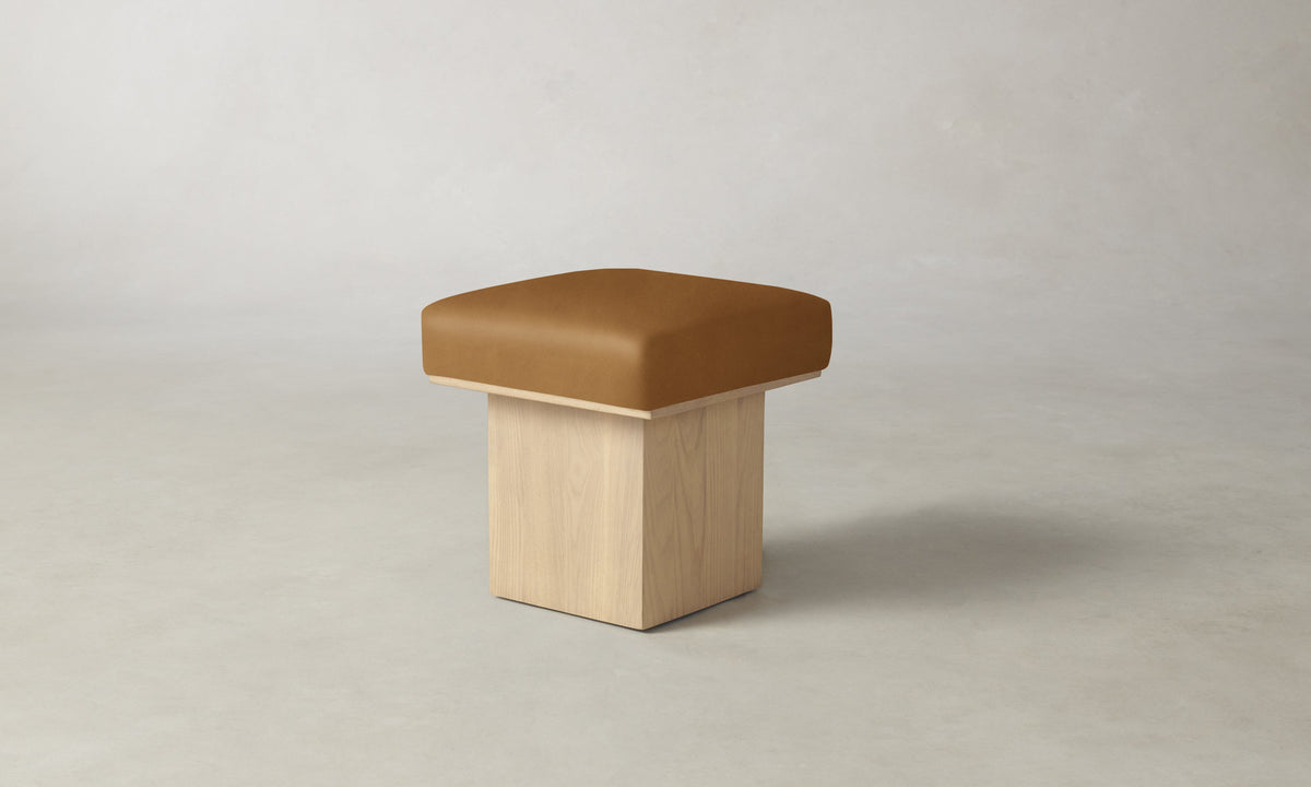 The Mulberry Ottoman - Costa Leather Nutmeg