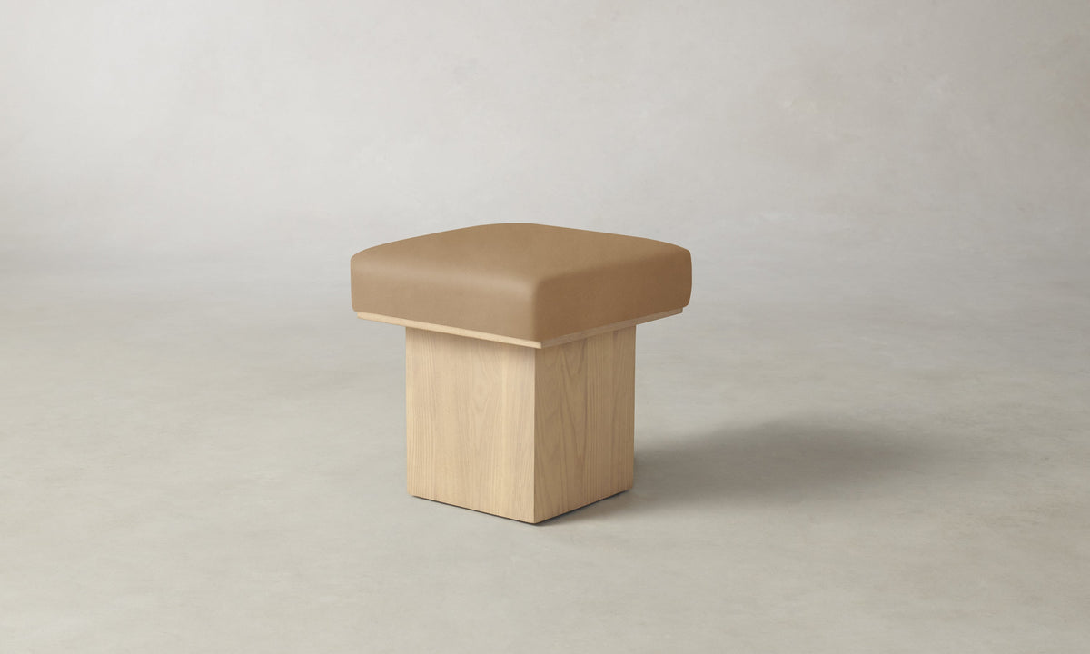 The Mulberry Ottoman - Costa Leather Ridge
