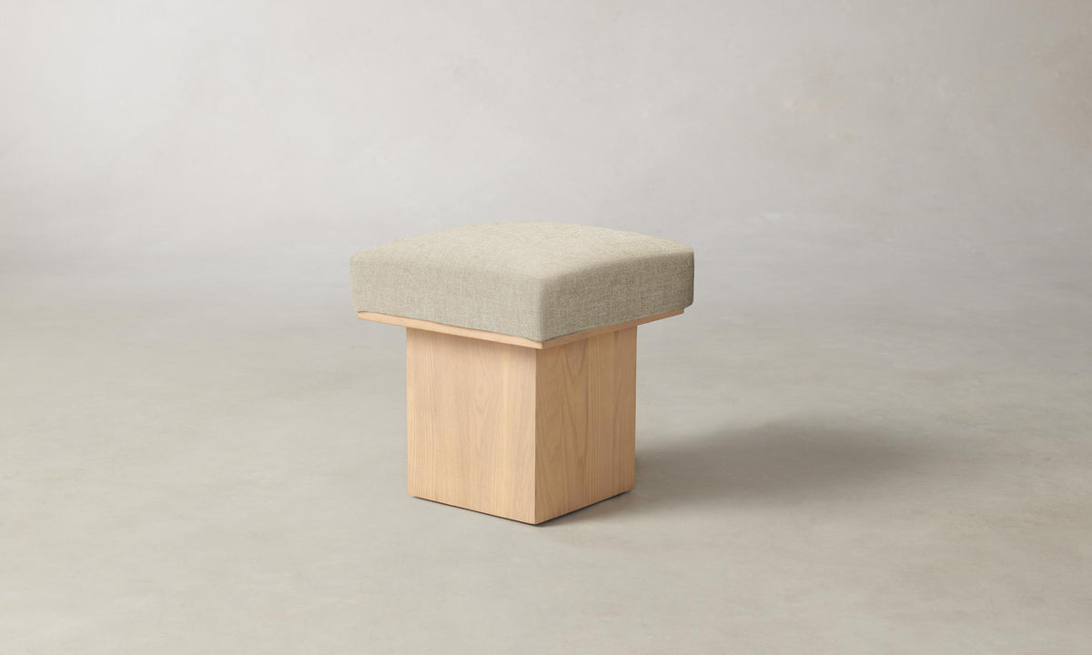 The Mulberry Ottoman - Heritage Belgian Linen Alder