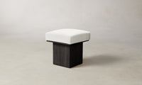 The Mulberry Ottoman - Belgian Linen Egret