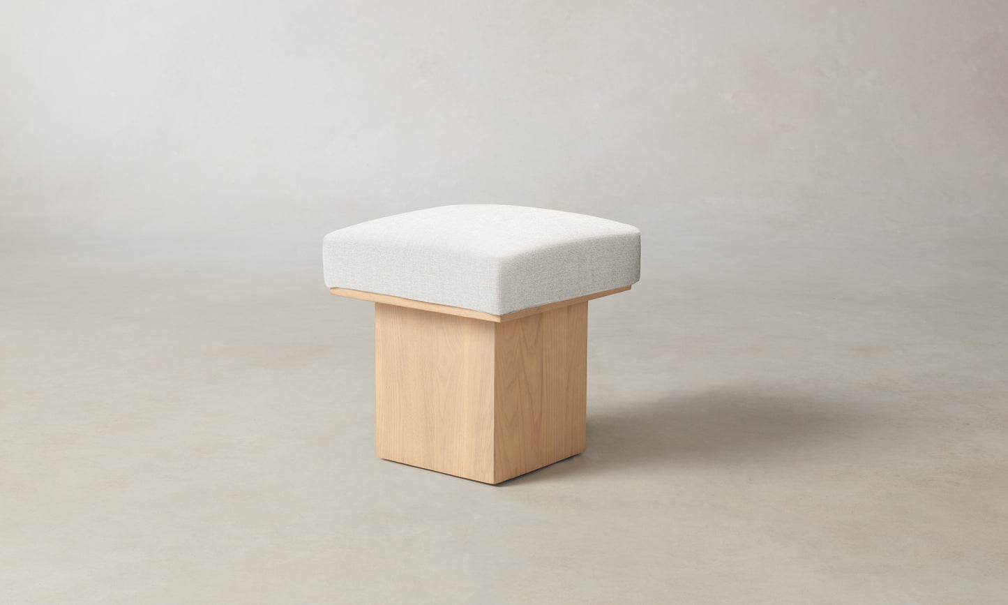 The Mulberry Ottoman - Belgian Linen Egret