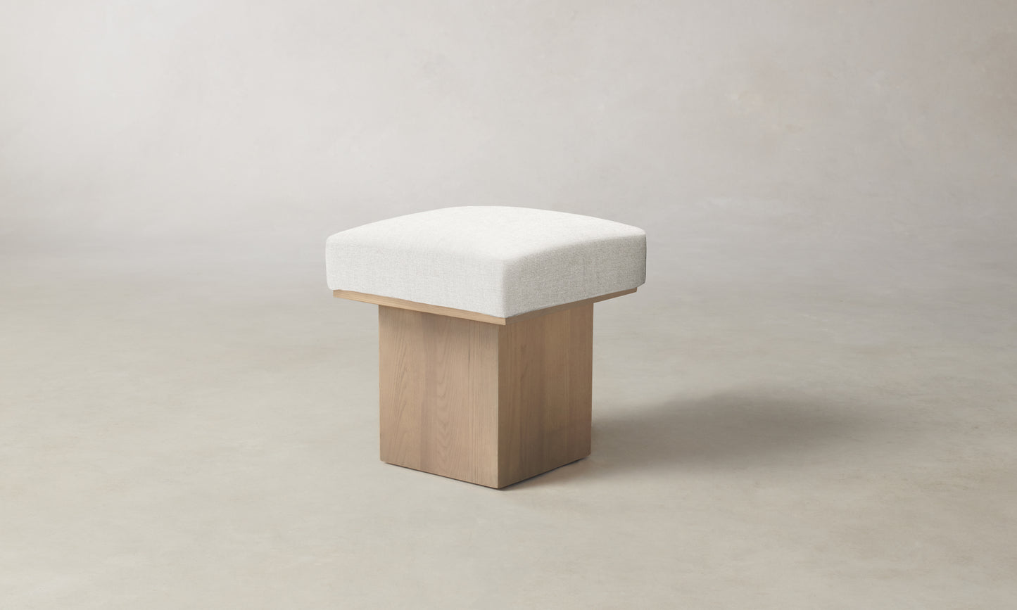 The Mulberry Ottoman - Belgian Linen Egret