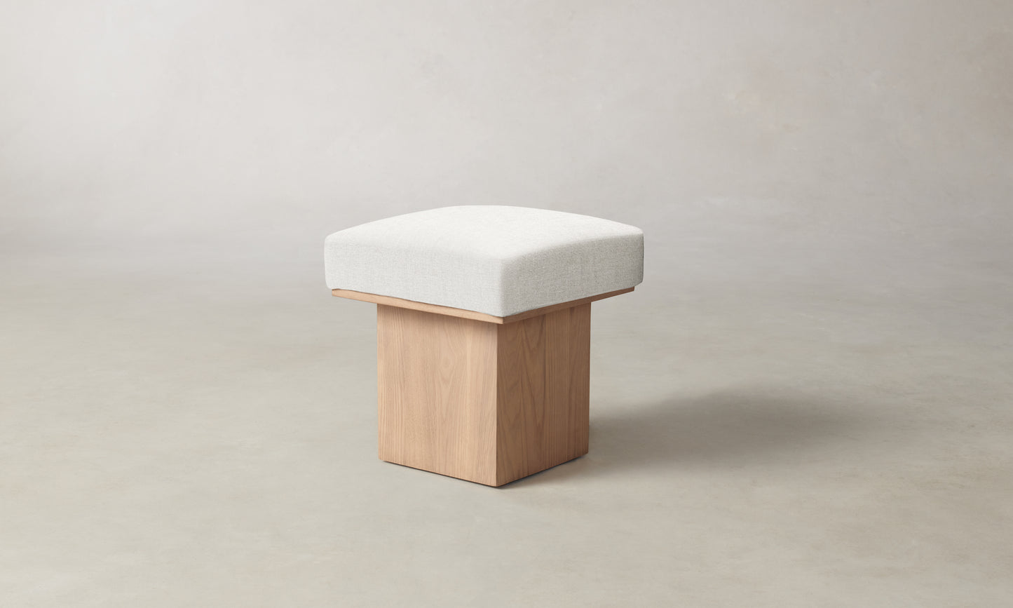 The Mulberry Ottoman - Belgian Linen Egret