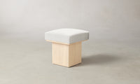 The Mulberry Ottoman - Belgian Linen Egret