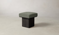 The Mulberry Ottoman - Belgian Linen Thyme