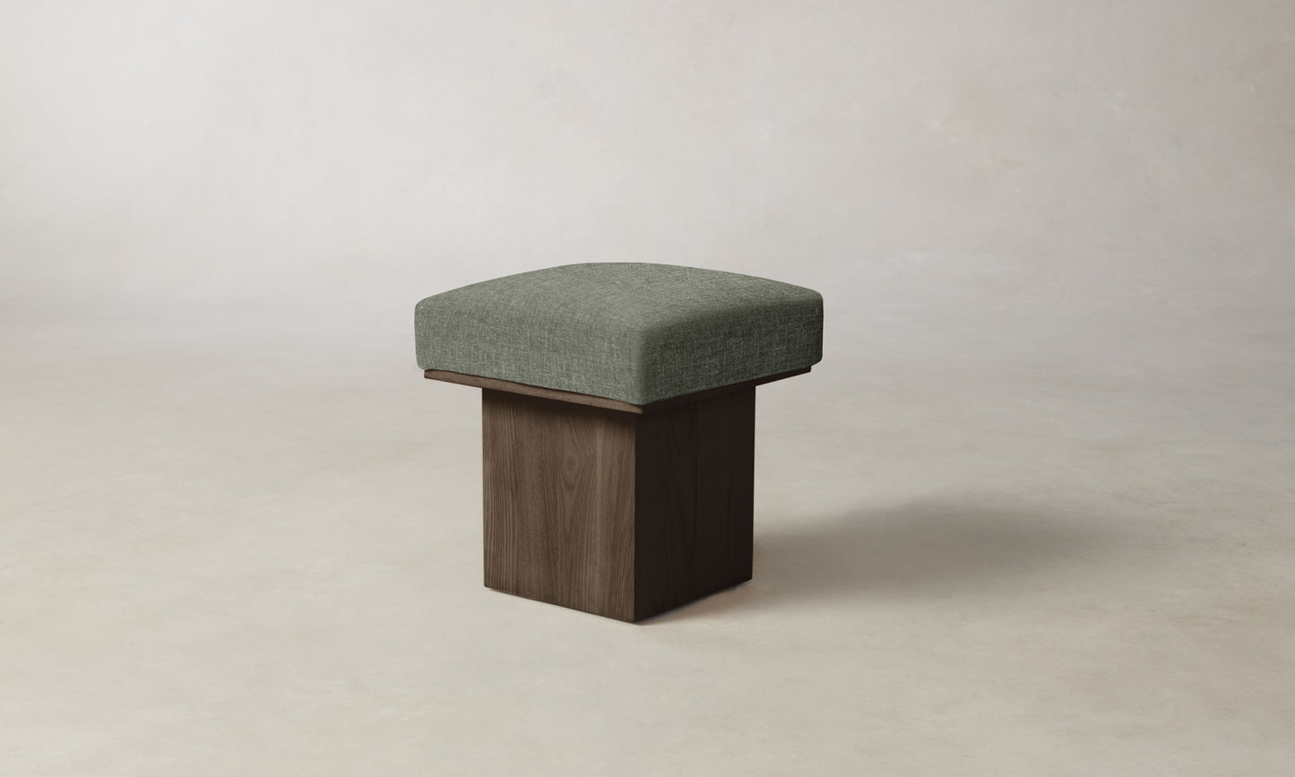 The Mulberry Ottoman - Belgian Linen Thyme