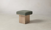 The Mulberry Ottoman - Belgian Linen Thyme