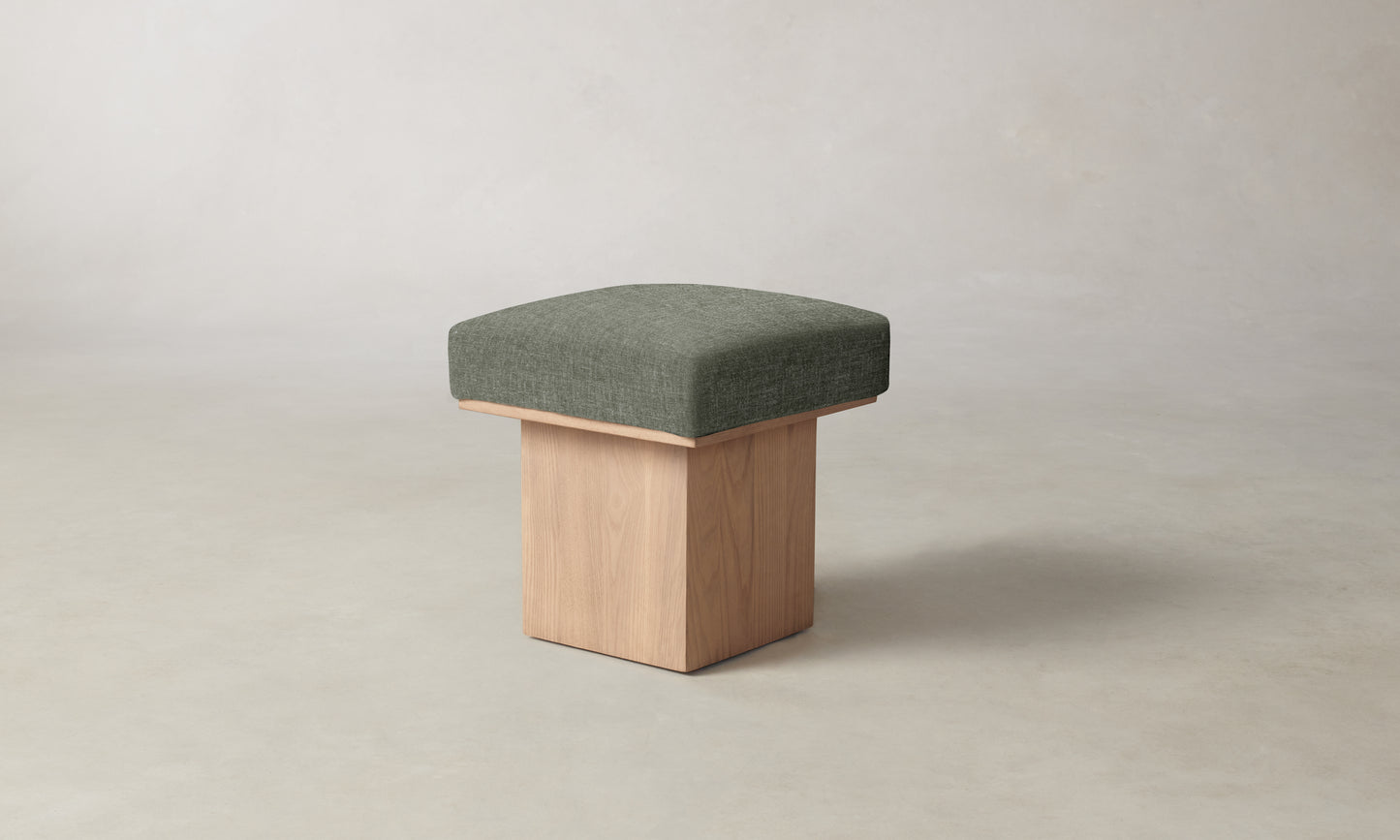 The Mulberry Ottoman - Belgian Linen Thyme