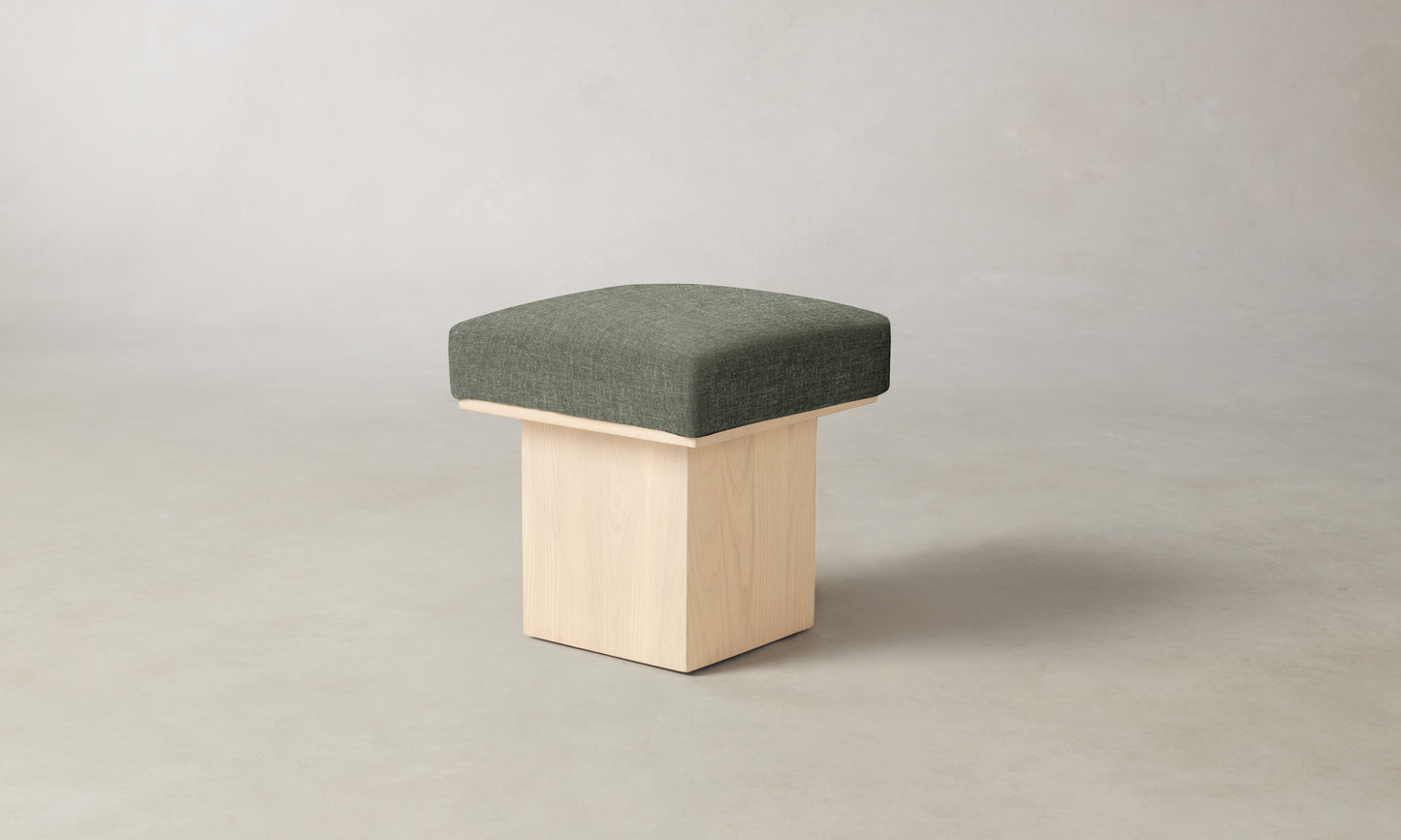 The Mulberry Ottoman - Belgian Linen Thyme