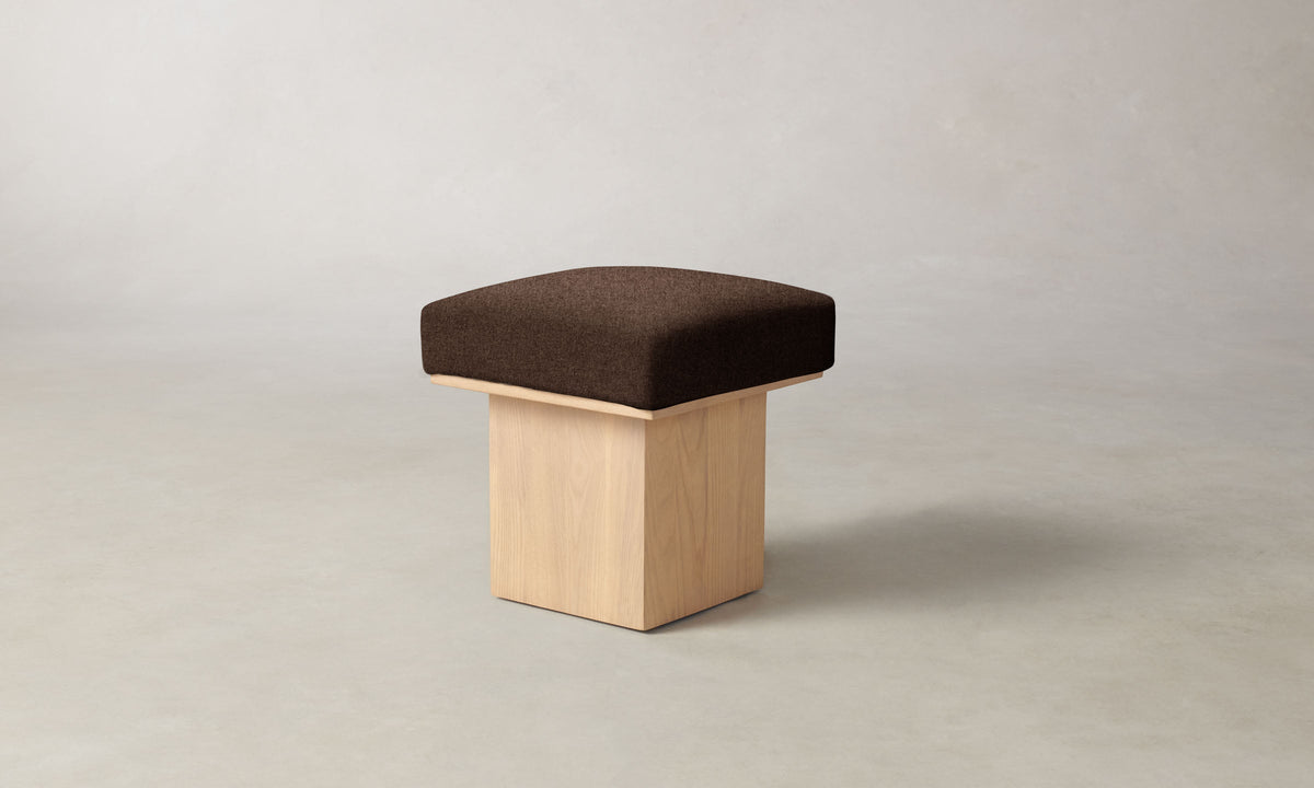 The Mulberry Ottoman - Italian Brushed Wool Cocoa