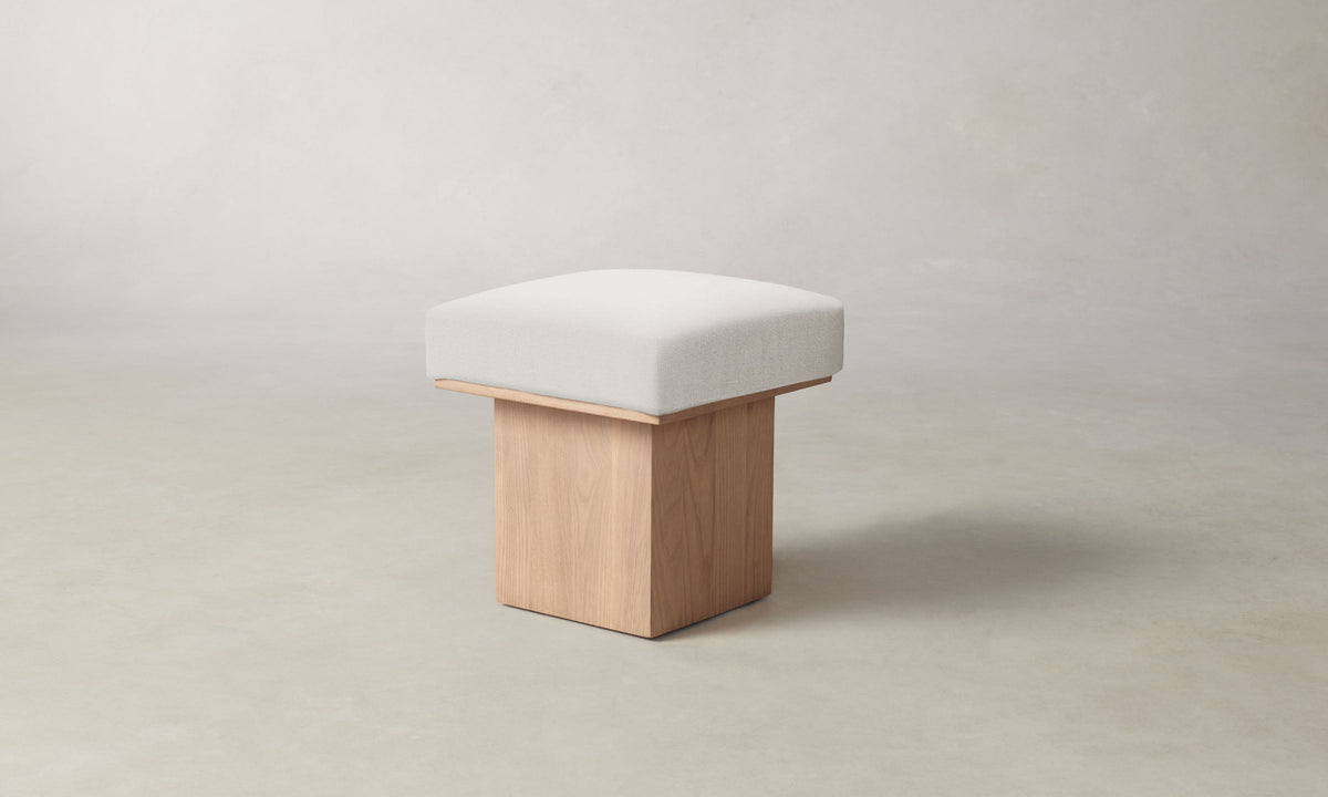 The Mulberry Ottoman - Italian Brushed Wool Vanilla