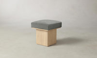 The Mulberry Ottoman - Merino Granite